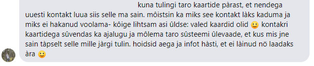 tagasiside taro kaardid kaardiseanss abi mystify triinu tarot kaardimaagia